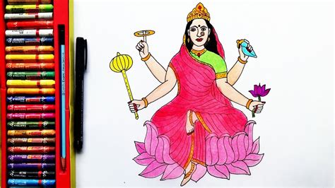 How To Draw Siddhidatri Mata Durga Mata Siddhidatri Devi Drawing