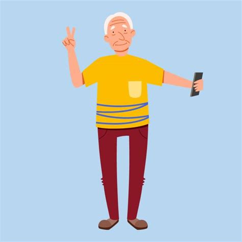 360 Confused Senior Citizen On Phone Stock Illustrations Royalty Free