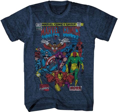 Novelty T Shirts Vintage Marvel Comics Short Sleeve Tee Short Sleeve