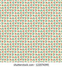 Seamless Stylish Pattern Hearts Vector Illustration Stock Vector