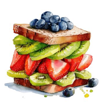 Fruit Sandwich Fruits Sandwich Cute Png Transparent Clipart Image