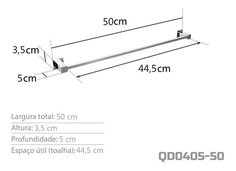 Toalheiro Inox Cm Kromus Qd Parcelamento Sem Juros