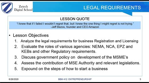 ENTREPRENEURSHIP TOPIC 5 LEGAL REQUIREMENTS YouTube