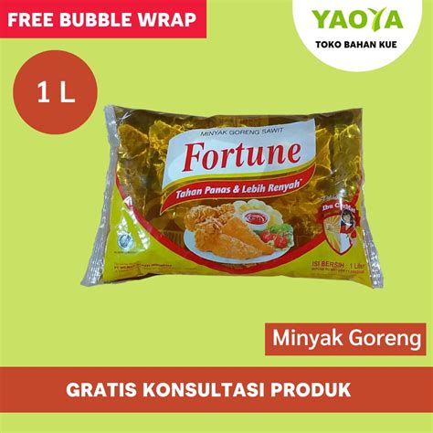 Jual FORTUNE MINYAK GORENG PILLOW PACK 1 LITER Shopee Indonesia