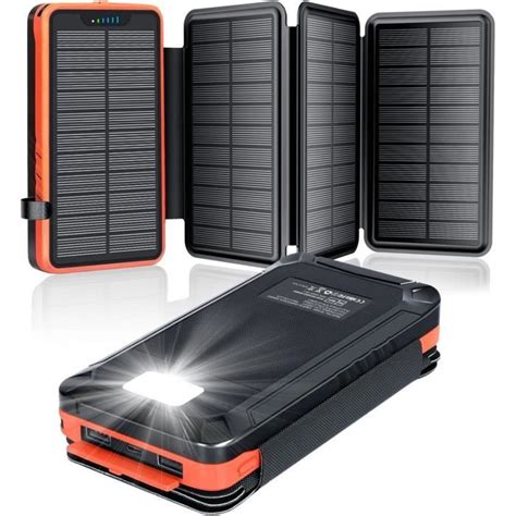 Batterie Externe Solaire Mah Portable Chargeur Solaire Avec