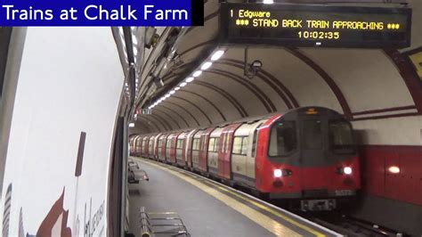 London Underground Northern Line Trains At Chalk Farm Youtube