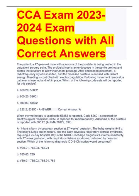 Cca Exam Exam Questions With All Correct Answers Cca Stuvia Us