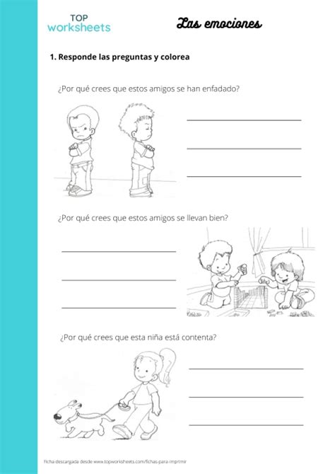 Tus Emociones Ficha Para Imprimir Topworksheets