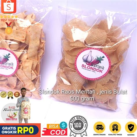 Jual Gram Mentah Bulat Keripik Slondok Raos Ciamis Slondok Super