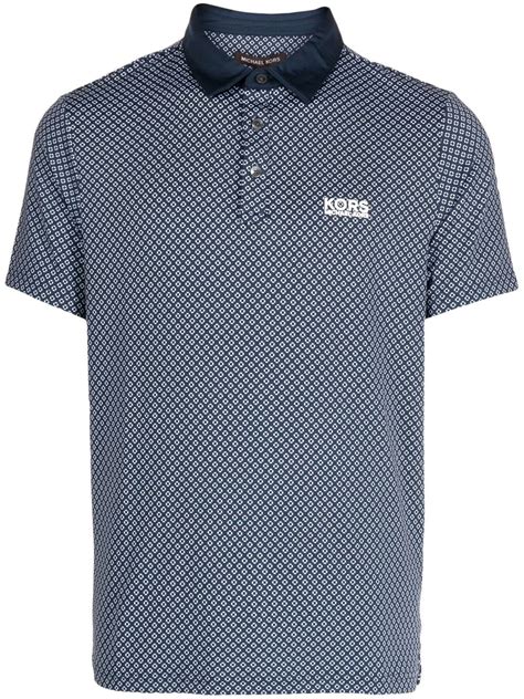 Michael Kors Logo Print Short Sleeve Polo Shirt Farfetch