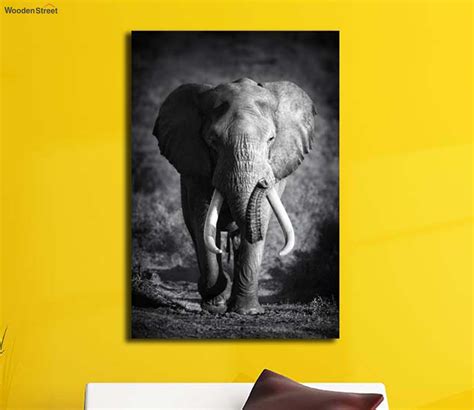 Buy Large Elephant Canvas Painting Online in India - Wooden Street