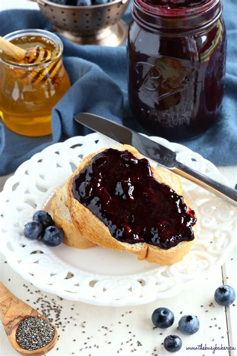 Healthy 3 Ingredient Chia Seed Blueberry Jam The Busy Baker