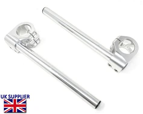 MOTO PINCE SUR Guidon Pour 50mm Fourche Billet Alliage Pour Cafe Racer