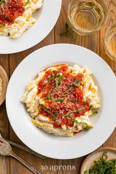 Lemon Ricotta Pasta With Marinara 40 Aprons