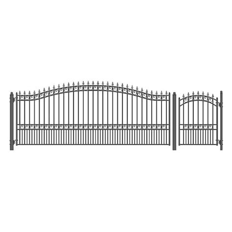 Reviews For Aleko Ft X Ft Black Steel Single Swing Driveway Gate