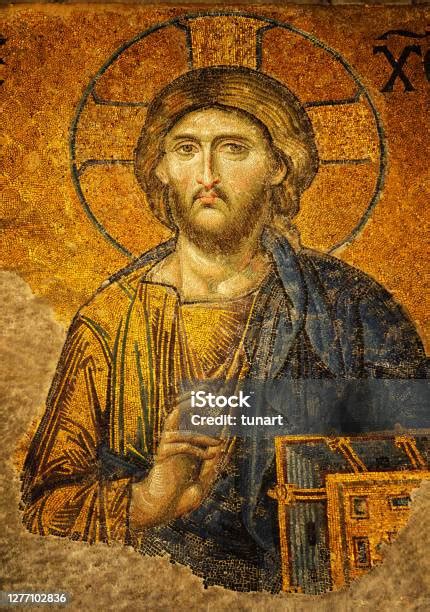 Mosaik Yesus Dari Hagia Sophia Foto Stok Unduh Gambar Sekarang Ikon
