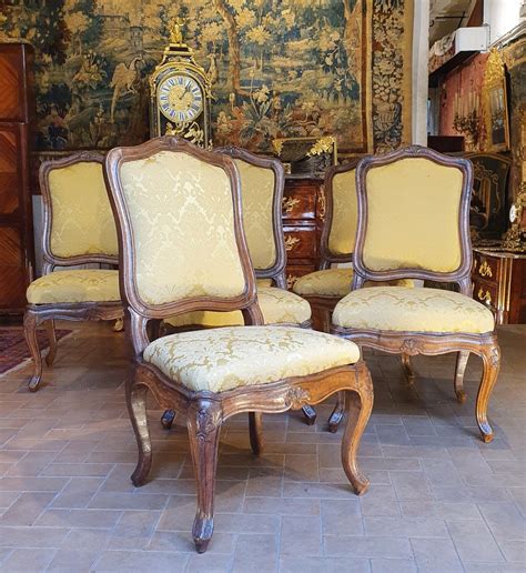 Proantic Suite De Six Chaises à Chassis Epoque Louis XV