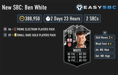 New Sbc Ben White Easysbc Price K R Fut