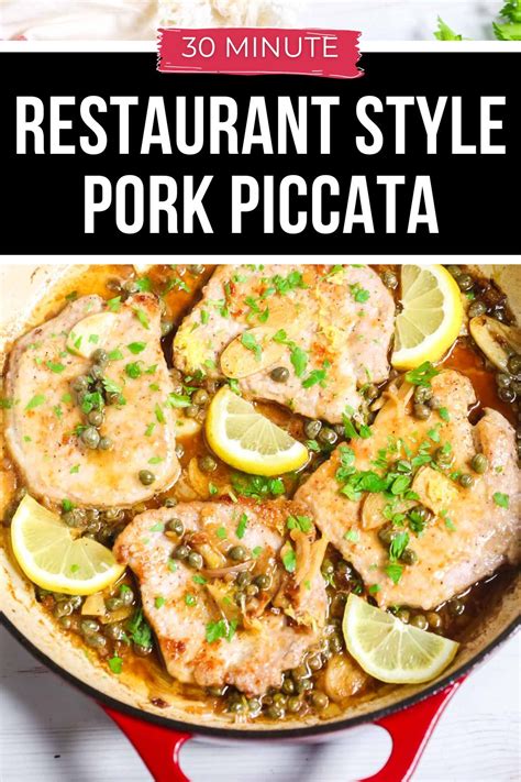 Pork Piccata 30 Minutes It Is A Keeper