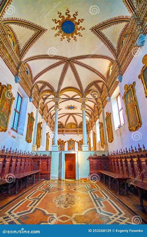 The Main Hall Of Refectory Of Certosa Di Pavia Monastery On April In