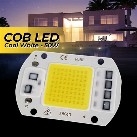 Arcomm Chip LED Lampu COB Floodlight Spotlight 220V Cool White 50W