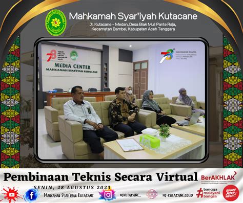 Ketua Ms Kutacane Dan Jajaran Mengikuti Pembinaan Teknis Secara Virtual