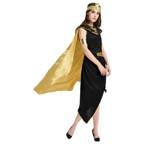 Adult Men Women Gold Egypt Egyptian Pharaoh Cleopatra Costume Halloween