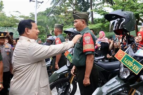 Motor Trail Honda Crf L Dibagikan Prabowo Kepada Babinsa Kodam