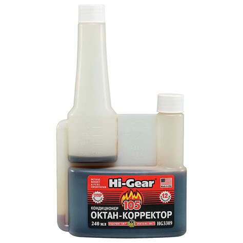 Октан-корректор и кондиционер для бензиновых двигателей Hi Gear, 240 мл ...