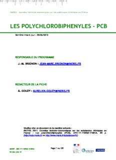 Les Polychlorobiphenyles Pcb Pdf