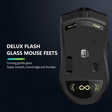 Comprar Delux M Pro Paw Mouse Gamer Sem Fio Conex O Bluetooth