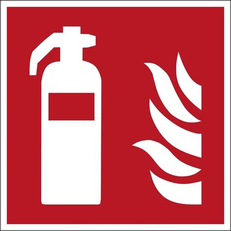 Brady Laminated Polyester ISO Safety Sign Fire Extinguisher W X H