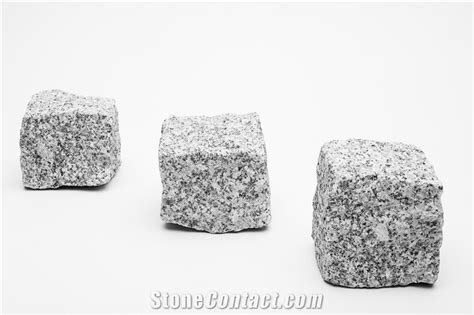 Light Grey White Granite Cube Stone From Lithuania StoneContact