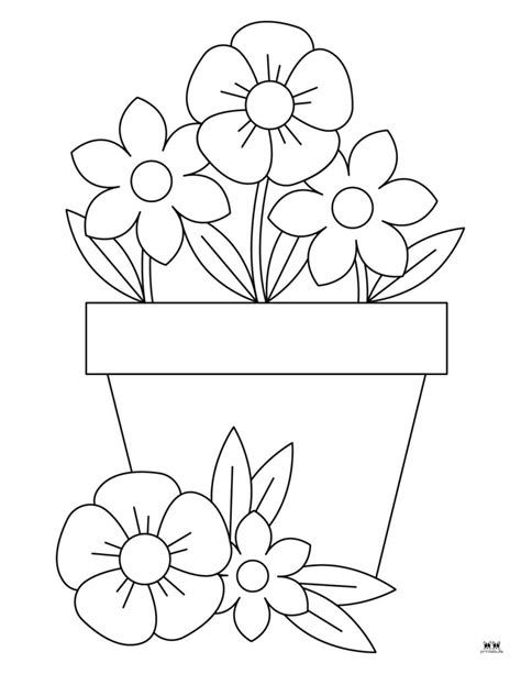 Printable Coloring Pages Flowers Infoupdate Org