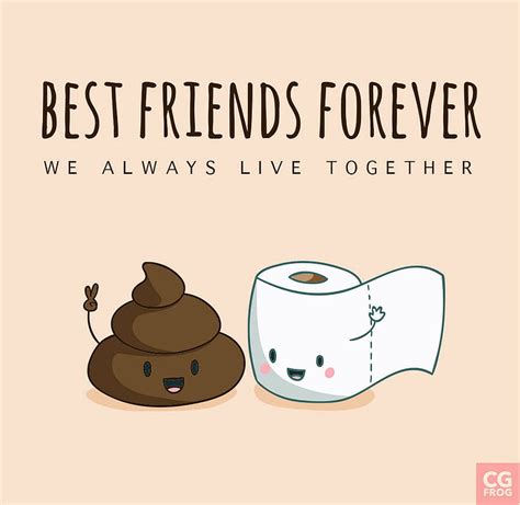 Cartoon Toilet Paper And Poop Best Friend Cartoon Friendship Hd