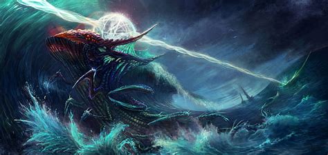 Hd Wallpaper Fantasy Sea Monster Wallpaper Flare