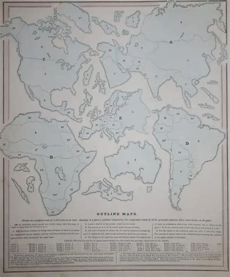 OLD 1861 SMITH'S Atlas Map ~ CONTINENTS of the WORLD ~ Free S&H £17.35 ...