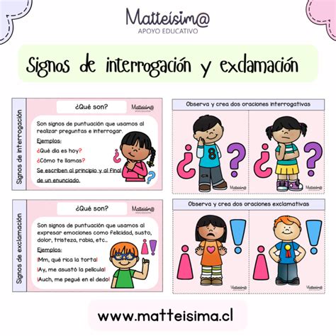 Signos interrogación exclamación Matteisima