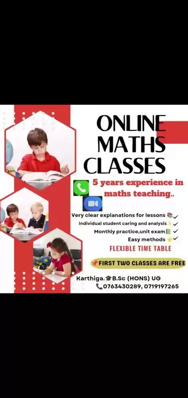 GCE O L MATHS PAST PAPER CLASSES In English Medium And Tamil Medium