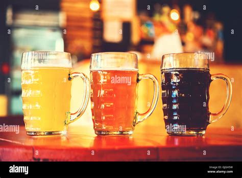 Beautiful Background Of The Oktoberfest Glasses Of Cold Fresh White