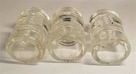 Vintage Corning Pyrex Glass Insulator Cd Lot Of Clear Tall