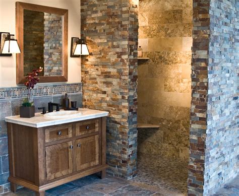 The Copper Rust Slate Collection Rustic Bathroom Minneapolis By