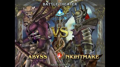 Soul Calibur Iii Battle Theater Abyss Vs Nightmare Youtube