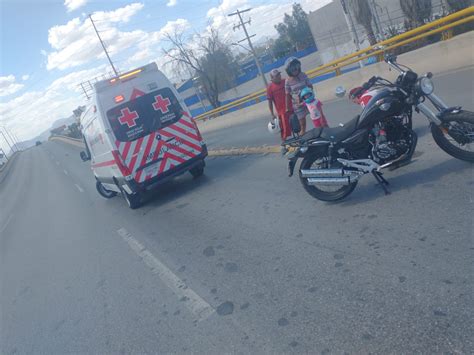 Motociclista resulta herido tras participar en choque en Gómez Palacio