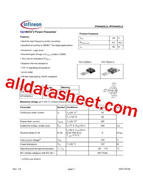 04N03LA Datasheet PDF Infineon Technologies AG