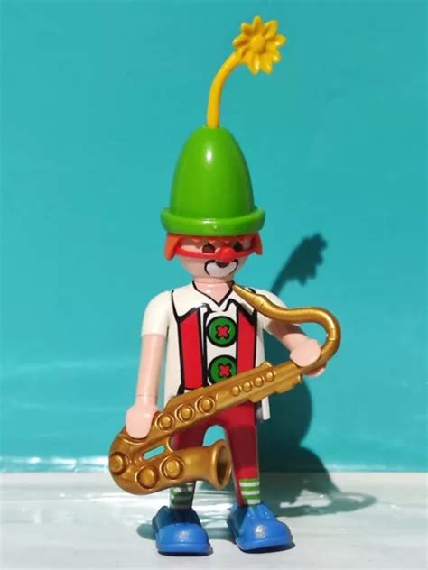 PLAYMOBIL FIGURE CLOWN Avec Saxophone Circus Arena Musicien Clowns