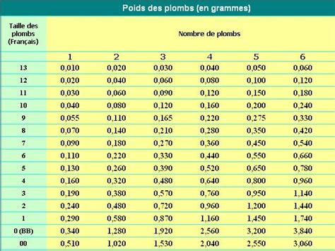 Guide des plombs de pêche