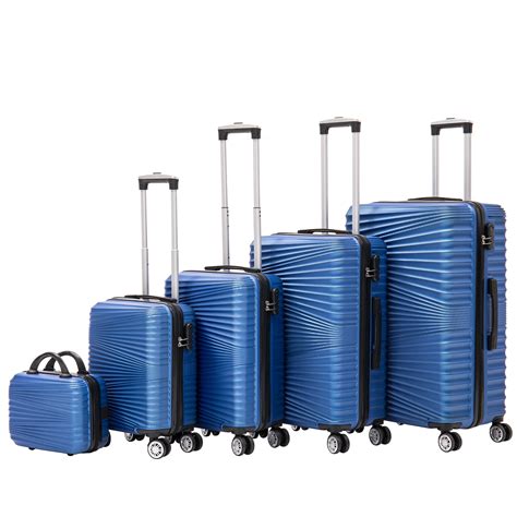 Valises de voyage à coque dure NIA 5 pcs bleues Gonser ch Magasin