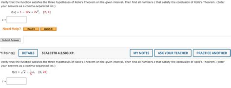 Solved Verify That The Function Satisfies The Three