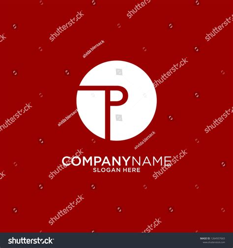 Circle P Logo Letter Design Concept Stock Vector Royalty Free